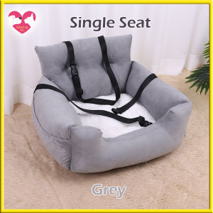 Dog Car Seat Pet Booster Seat Pet Travel Safety Dog Bed for Car with Storage Pocket & Dual-use Car