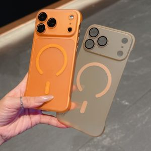 Slim Matte Magne For Magsafe Case for iPhone 17 Air 17 16 15 14 13 12 11 Pro Max Plus Frameless Wireless Charging Skin Cover