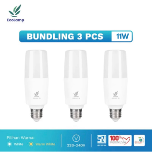 Ecolamp Lampu LED Sensor Cahaya Matahari - Hemat Energi Garansi 1 tahun - Bundling 3 PCS