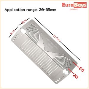 E.B.【Ready in Stock】 Metal Ruler Square Tube to Round Ruler Square Steel 90° Bend Arc Angle Marker DIY Pipe Bending Guide