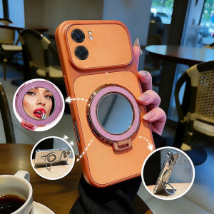 PBZZ Case for OPPO A57 2022 4g A56S a77s A57S A57E 4G A77 5g phone casing Softcase Silicone shockproof Cover new design aesthetic cute purple Makeup mirror with holder for girls KNHZJ2