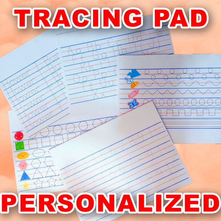 tracing pad for kid name personalized letter and number lines and
