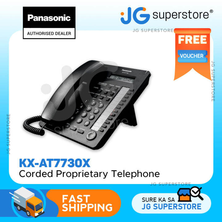 Panasonic KX-AT7730X Proprietary Telephone Landline With 1 Line LCD, Programmable Keys And Dual ...