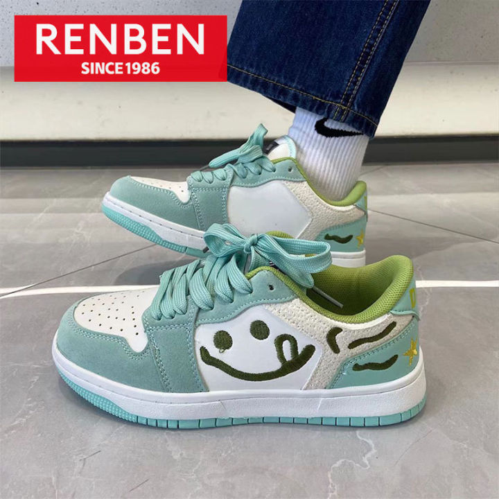 RENBEN Mint green new board shoes couple casual sports skateboard