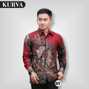 Kemeja batik pria lengan panjang modern motif mewah khas pekalongan terbaru 2023