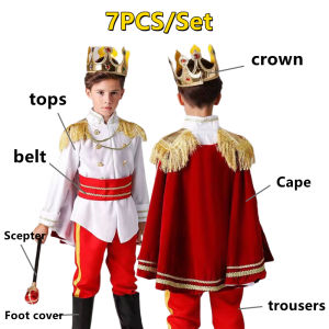 Prince Costume For Kids Boys King Costume For Kids King Costume For Kids Boy Christmas Costume Cosplay Halloween Costume For Kids Royal Prince Costume