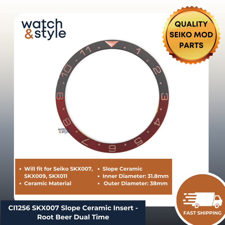 Watch Accessories CI1256 SKX007/SRPD Slope Ceramic Insert