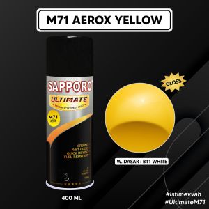 Sapporo Ultimate M71 Aerox Yellow / Sapporo Ultimate / Cat Semprot / Cat Aerosol Terbaik / Sapporo Spray / Sapporo