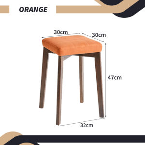 Innohut Multipurpose Strong Solid RubberWood Chair Stackable Round Stool Side Table Seat