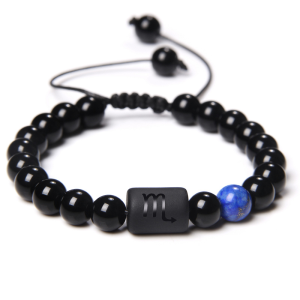 Constellation Zodiac Bracelet Adjustable Natural Stone Bead Couple Bracelet Lady Friend Couple Jewelry Gift