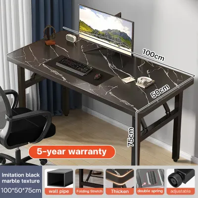 【24-Hour Fast Delivery】Folding Dining Table set with chair (100cm/120cm) Portable foldable computer table suitable for office home kitchen Dining Table/Office Table/Study Table for student adult