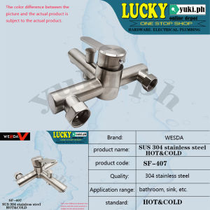 SF407 SUS 304 STAINLESS STEEL TWO WAY FAUCET HOT&COLD