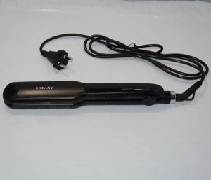 Ionic Hair Straightener and Curler 2in 1 Professional Flat Iron Ceramic Titanium Straightening Curling Iron with LCD Temperature Control Dual Voltage Travel Styling Tools Multifunctional Styler