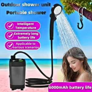 COD LIXADA Shower Portable Untuk Ember Outdoor Camping charger Travel Digital Display 6000mAh LD-60