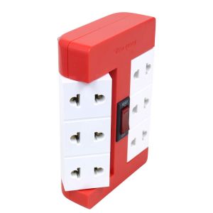 Ổ Cắm chia điện xoay 90° Điện Quang ĐQ ESK RT 6WR (6 Lỗ Màu Đỏ Hồng Xanh Dương Xanh Lá Cây Vàng)