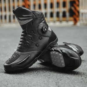 Import Sepatu Motor Boots Pria Touring Riding Bikers Shoes Balap Outdoor Kulit Sapi Adventure Ringan Empuk Karet 378