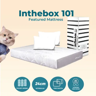 Kasur Springbed INTHEBOX 101 - FREE Bantal Ukuran 90x200 100x200 120x200 140x200 160x200 180x200 & 200x200
