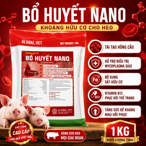 Bổ huyết NANO gói 1kg Bổ huyết tái tạo hồng cầu cho vật nuôi sinh trưởng và phát triển khỏe mạnh
