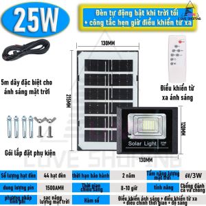 【Giao hàng nhanh tại địa phương】 đèn năng lượng mặt trời 25w 35w 80w 100w đèn led ngoài trời pin năng lượng mặt trời đèn led chống nước