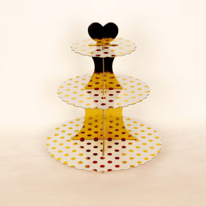 UMI  3 Tier Cupcake Cake Cookie Display Round Stand Holder Dessert Tray Kek 3 Tingkat Kuih Stand Kek Decoration 三层蛋糕架