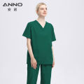 ANNO Soft Medical Scrubs Set Summer Unisex Uniform Clinic Hospital Sanitary Coveralls Nurse Suit Caregiver Dental Work Clothes Doctor Medical Apparel. 