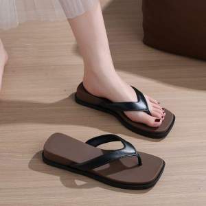 [Free Shipping] WomenS Summer New Style Wedge Flip-Flops For Outdoor Wear Fashionable With Skirts Thick-Soled Non-Slip Suitable For Beach And Seaside