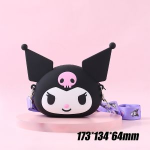 2023ฮอต】การ์ตูนซานริโอคุโรมิซินนาโมโรลเมโลดี้คิตตี้กระเป๋าสะพายไหล่ซิลิคอนเหลวน่ารักเหมาะสำหรับเด็กผู้หญิง