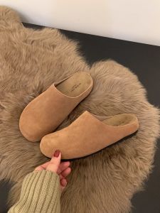 [Free Shipping] Retro Niche WomenS Half-Slipper Sandals 2026 Summer New Style Thick-Soled Slip-On Comfortable Lazy Sandals