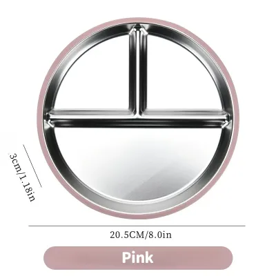 Turtle Baby Compartment Plate 304 Stainless Steel Removable Suction Cup Toddler Dinnerware
