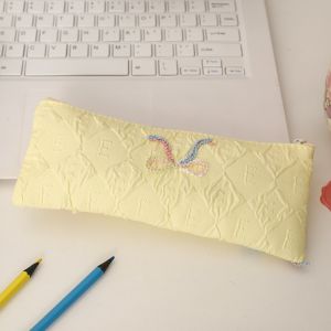 GURUNGMANI Bowknot Design Pen Bag Large Capacity Portable Stationery Bag Multifunctional Stationery Organizer Students