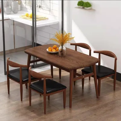 120CM Wood Dining Table Set Rectangular Modern Meja Makan Kitchen Meja Nordic Table Coffee Table Long Table 餐桌