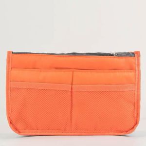 BB007 Double Zipper Bag In Bag Sundries Miscellaneous Items Classification Multi--layer Grid Net Storage Bag Organizer