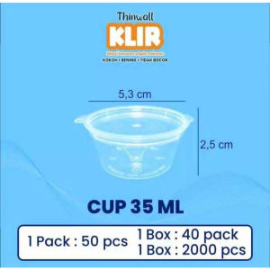 THINWALL KLIR SAUCE CUP 35ML-ANTI PECAH-ISI 50 PCS