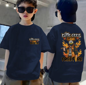Baju Kaos Anak Free Fire Elite Cees Gank orange Bahan Katun Combed 24s