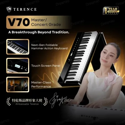 Terence V70 Foldable Hammer Action Weighted Digital Piano