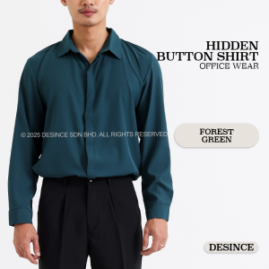 🇲🇾 DESINCE Men Shirt Plain Shirt Men Top Wear Office Wear Smart Casual Top Baju Kemeja Lelaki MT 010