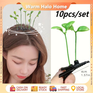 10pcs Sprout Plant Hair Clip Women Girl Fun Kids Clips Bean Sprout Green Hairpin Headwear Hair Ornaments