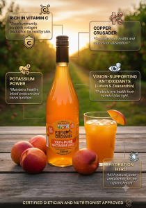 Eden Orchards 100% Pure Nectarine Juice 750ml No Sugar Added