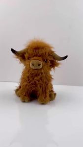 1109 stuffed toy kids plush toys boy girl birthday gift Internet celebrity HighlandCow Scottish Highland Cow Plush Toy Long-Haired Cow Doll