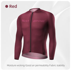 WEST BIKING Cycling Jersey Breathable Cycling Top Reflective Long Sleeve Jersey Cycling Clothing Outdoor Sports Top For Men Women Bicycle Equipment