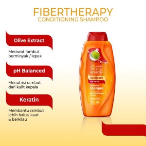 Makarizo Hair Energy Fibertherapy Conditioning Shampoo 2n1 170 mL | 330 mL || Shampoo Kondisioner Botol Makarizo Original