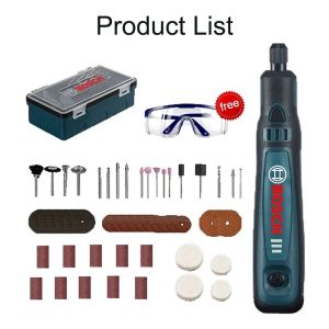 BOSCH 54pcs Mini Electric Drill Grinder Cordless Grinding Set Polishing Drilling Cutting Engraving Dremel Mesin Porting