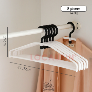 5pcs Set Question Mark Hanger with Adjustable Clips for Clothes Trousers Coats - Wardrobe & Laundry Closet Organizer