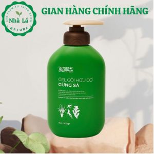 Dầu gội gừng sả hữu cơ làm sạch sâu da đầu giảm tóc bết dưỡng ẩm da đầu  500gr Nhà Lá