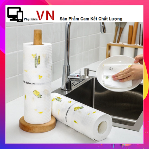 Cuộn Giấy Lau Đa Năng in Hoạ Tiết Cute Cuộn Khăn Giấy in Hình Thấm Dầu Mỡ Nhà Bếp Có Thể Giặt Tái Sử Dụng Được
