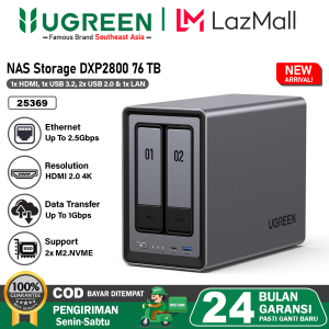 UGREEN NAS DXP2800 2-Bay NAS Server 76TB 2.5GbE Network Attached Storage Intel N100 Quad-Core CPU
