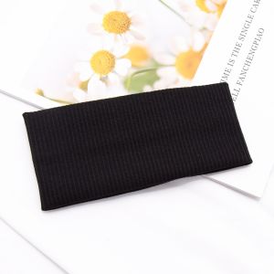Casual Solid Color Yoga Knitted Headband Wide Turban Striped Headwrap Fashion Girls Hairband Hair Accessories