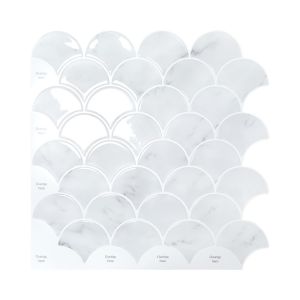 FVWF489263 Self Adhesive Imitation Wall Tiles PVC Waterproof Kitchen Backsplash  Peel and Stick Wall Stickers For Home Decor