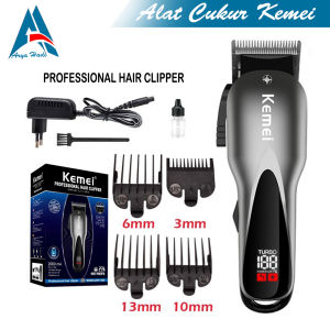 Kemei Km-1929 Professional Electric Hair Clipper LCD Display Hair Trimmer 2 Speeds Turbo / Alat Cukur Barbershop