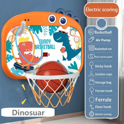 Indoor Mini Basketball Hoop with Electronic Scoreboard for Kids and Adults Bedroom Basketball Hoop for Door & Wall with 1 Ball & Complete Basketball Accessories - Family Bonding Sports Game